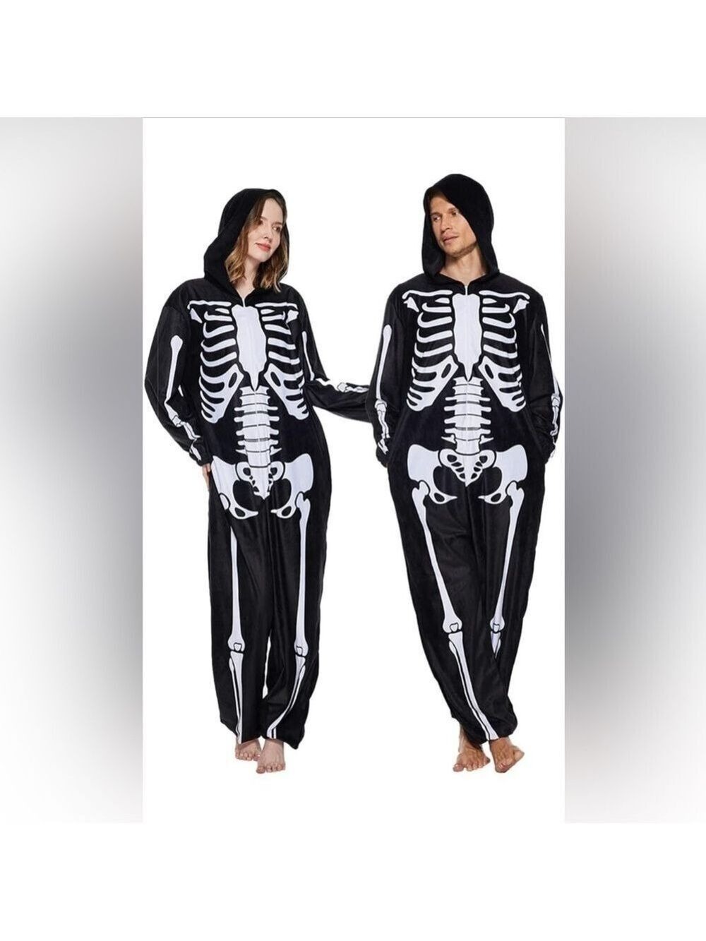 NWT Medium Unisex Skeleton Pajama Onesie - Picture 3 of 8
